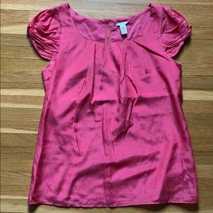 Jcrew cotton and silk salmon colored blouse sz 4